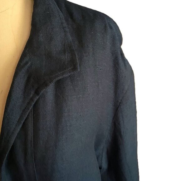 Vintage 90s 00s LIDA BADAY minimalist boxy linen jacket blazer - Picture 9 of 13